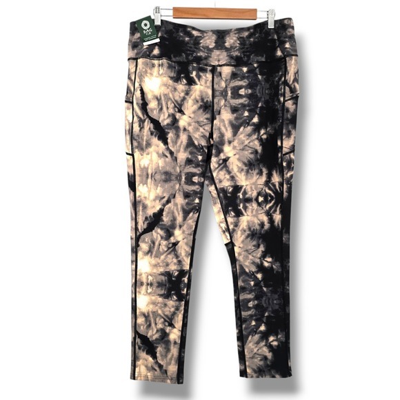 New‎ RAG Plus Active Leggings High Rise Tie Dye with Pockets 3X - Picture 1 of 11